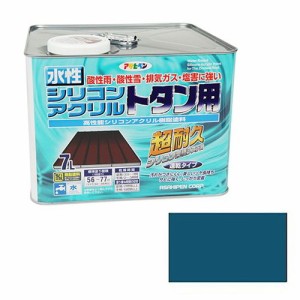 アサヒペン 水性シリコンアクリルトタン用 ７Ｌーオーシャンブルー【送料無料】