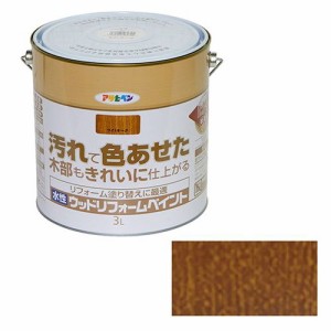 アサヒペン 水性ウッドリフォームペイント 3L-ライトオーク【送料無料】