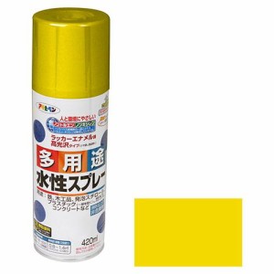 アサヒペン 水性多用途スプレー 420ML-イエロー