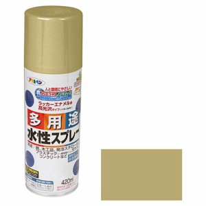 アサヒペン 水性多用途スプレー 420ML-ゴ-ルド