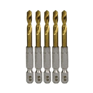 六角軸Tin鉄ドリル 微短 5.0mm 5pcs