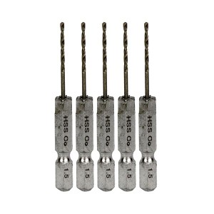 六角軸Coステンドリル 普通 1.5mm 5pcs