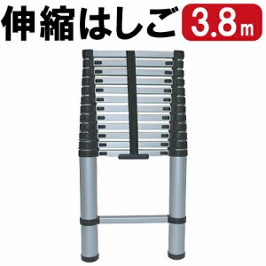 伸縮らくらくはしご(高さ3.8m) はしご 梯子 ハシゴ 伸縮(代引不可)【送料無料】