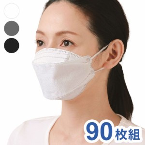 不織布マスク 90枚組 KN-95 立体マスク 使い捨てマスク 韓国マスク 快適 男女兼用 立体4層構造 高密度フィルター 飛沫防止 花粉症対策(代