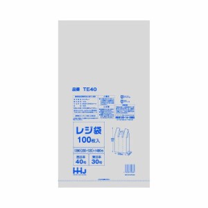 ハウスホールドジャパン株式会社 レジ袋 40号白 100枚 TE40 日用品 雑貨 日用雑貨 生活品