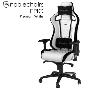 アーキサイト ゲーミングチェア noblechairs EPIC プレミアムホワイト ロッキング アームレスト eスポーツ オフィス NBL-PU-WHT-002(代引