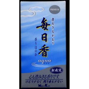 日本香堂 毎日香アクア 120g 薫香剤 お線香 仏事線香(代引不可)