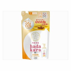 6個セット ライオン hadakara ハダカラ ボディソープ 泡で出てくるオイルインタイプ ローズガーデンの香り 詰替用 420ml(代引不可)【送料