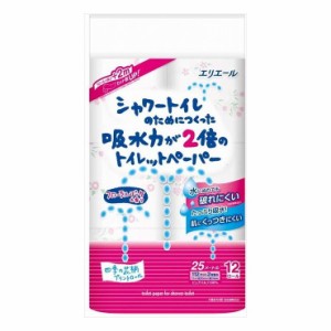 3個セット 大王製紙 エリエールシャワートイレのためにつくった吸水力が2倍のトイレットペーパーフラワープリント香水付き12R(ダブル)(代