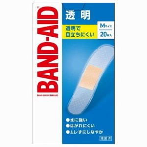 【単品4個セット】 バンドエイド透明Mサイズ20枚 まとめ買い(代引不可)