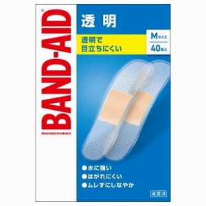 【単品3個セット】 バンドエイド透明Mサイズ40枚 まとめ買い(代引不可)
