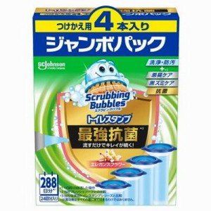 【単品3個セット】 スクラビングバブルトイレスタンププレミアム抗菌エレガンスフラワー替え4P まとめ買い(代引不可)【送料無料】