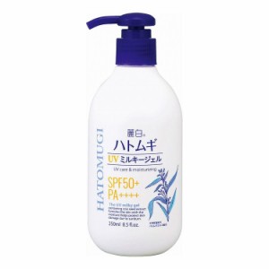 麗白 ハトムギ UVミルキージェル SPF50+ PA++++ ポンプタイプ 250ML(代引不可)【メール便（ゆうパケット）】