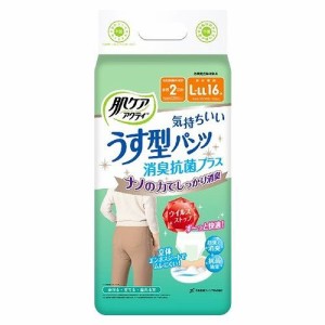 肌ケア アクティ うす型パンツ消臭抗菌プラス L-LL16枚(代引不可)