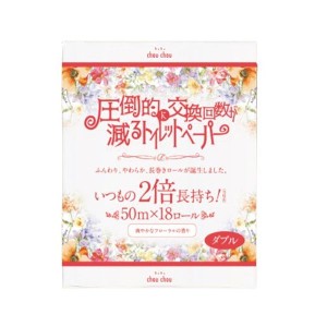 圧倒的に交換回数が減るトイレットペーパーシュシュ18ロールダブル2倍巻き(代引不可)