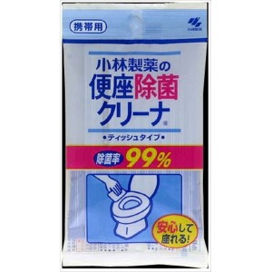 【単品1個セット】小林製薬 便座除菌クリーナ 携帯用ティッシュタイプ 10枚 衛生用品 健康維持 その他(代引不可)【メール便（ゆうパケッ