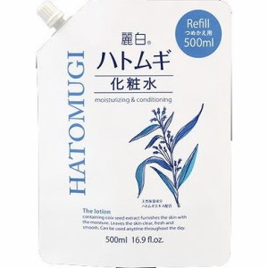 【単品3個セット】麗白 ハトムギ化粧水 詰替 500ml 熊野油脂(代引不可)