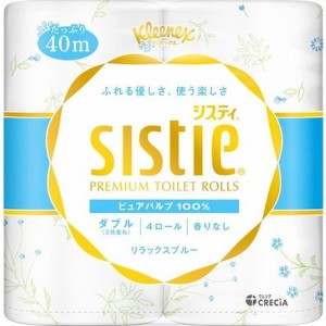 【単品15個セット】クリネックス システィ 4ロール(ダブル)(リラックスブルー) 日本製紙クレシア(代引不可)【送料無料】