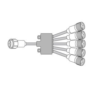 JEFCOM LEDソフトネオン 5分岐コード PR-E3-B05 照明器具 LEDイルミネーション ロッド点滅灯 LED 共通部品 ジェフコム【送料無料】