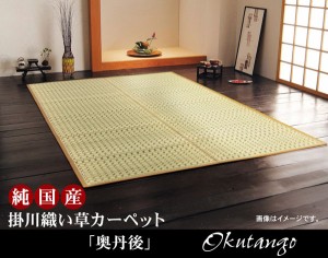 純国産 掛川織 い草カーペット 『奥丹後』 江戸間4.5畳（約261×261cm）【送料無料】【代引き不可】