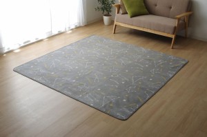 抗菌・防臭 ウォッシャブル フランネル ホットカーペットカバー 『WSミリオン RUG』グレー約200×250cm(代引不可)【送料無料】