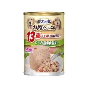 ユニ・チャーム 愛犬元気缶13歳以上用ビーフ・緑黄色野菜入り375g