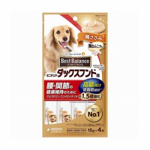 ユニ・チャーム ベストバランスおやつ ミニチュア・ダックスフンド用 高齢向け 鶏ささみ 15gx4本 犬 イヌ ペット フード