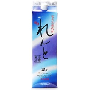 焼酎 黒糖焼酎 れんと 25度 パック 1800ml