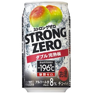 サントリー −196℃ ストロングゼロ ダブル完熟梅 350ml×24本(代引き不可)【送料無料】