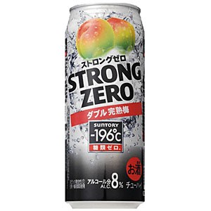 サントリー −196℃ ストロングゼロ ダブル完熟梅 500ml×24本(代引き不可)【送料無料】