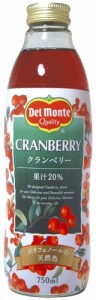 デルモンテ クランベリー 750ml×6本（代引き不可）【送料無料】