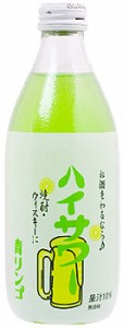 博水社 ハイサワー 青リンゴ 大瓶 360ml×24本（代引き不可）【送料無料】