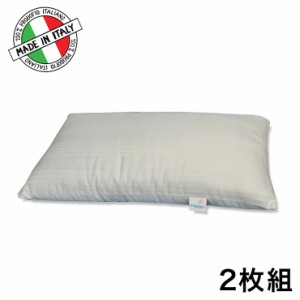 2枚組 オルトペディコ枕 専用カバー 50×80 イタリア製 まくらカバー 洗える エコテックス100認証 わた ビバルディ グアンシアレ(代引不 