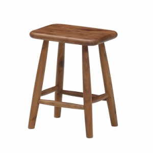 スツール 椅子 角型 スクエアスツール 天然木 木製 シンプル おしゃれ 北欧 モダン コンパクト いす イス ブラウン ウレタン塗装 リビン