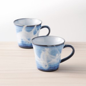 萩藍ペアマグカップ 14-40 和陶器 萩焼(代引不可)【送料無料】