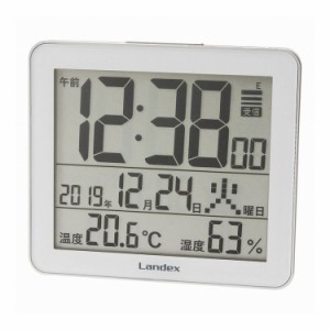 温湿度計つきデジタル電波時計 YT5277SV 置時計(代引不可)【送料無料】