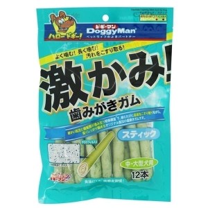 ドギーマンハヤシ 食品事業部 激かみ歯みがきガム スティック中大型犬12本