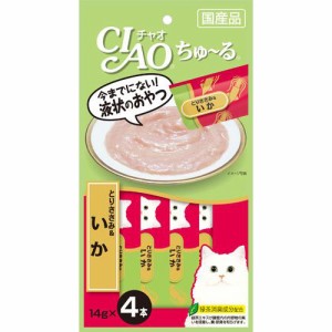 いなばペットフード CIAOちゅ~るとりささみ&いか14g×4