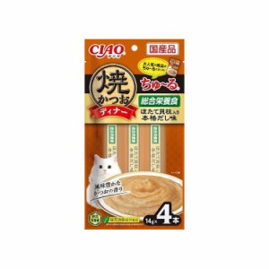 【6個セット】 焼かつおディナーちゅ~る ほたて貝柱入り 本格だし味 14g×4本 x6