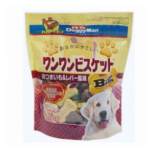 【6個セット】 ドギーマン おなかにやさしいワンワンビスケットBig さつまいも&レバー風味 450g x6【送料無料】