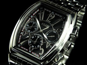 【エルジンELGIN】クロノグラフメンズ腕時計FK1215S-B