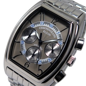 エルジン ELGIN クオーツ メンズ クロノ 腕時計 時計 FK1403S-IV グレー