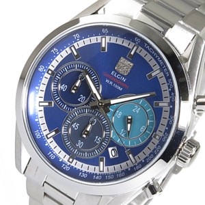 エルジン ELGIN クロノ クオーツ メンズ 腕時計 時計 FK1411S-BL ブルー