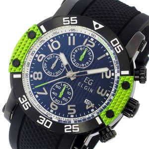 エルジン ELGIN クオーツ クロノ メンズ 腕時計 時計 EG-001-GR グリーン
