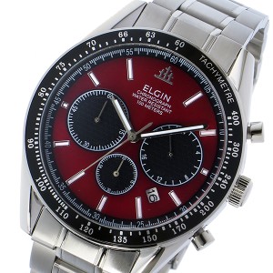 エルジン ELGIN クロノ クオーツ メンズ 腕時計 時計 FK1401S-R レッド