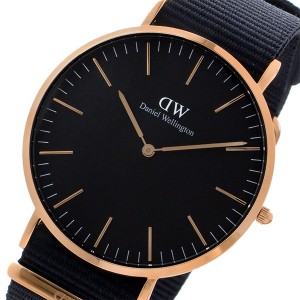 ダニエル ウェリントン クラシック ブラック コーンウォール/ローズ 40mm メンズ 腕時計 DW00100148【送料無料】