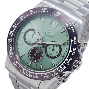 エルジン ELGIN クオーツ クロノ メンズ 腕時計 時計 EG-002-GR グリーン