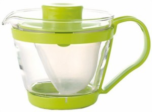 iwaki (イワキ) レンジのポット・茶器 グリーン 400ml K863-G (耐熱ガラス)