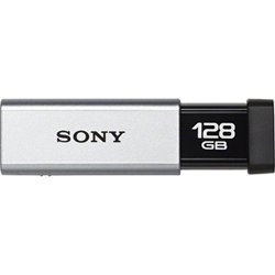 ＳＯＮＹ ソニー USB3.0対応!高速タイプのノックスライド方式USBメモリー 128GB シルバー USM128GT S (フラッシュメモリ)【送料無料】