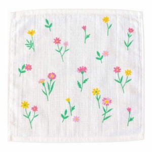 【5個セット】オカ 抗菌 イヤなニオイのしない かわいいふきん 30×30cm 野の花柄 1枚入【送料無料】